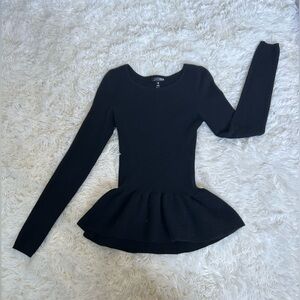 🔥FLASH SALE $29🔥 Aqua 100% cashmere sweater w/peplum bottom